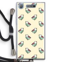 Vogeltjes: Sony Xperia XZ1 Transparant Hoesje met koord