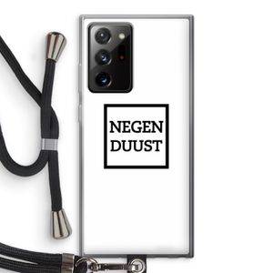Negenduust vierkant: Samsung Galaxy Note 20 Ultra / Note 20 Ultra 5G Transparant Hoesje met koord