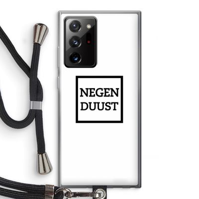 Negenduust vierkant: Samsung Galaxy Note 20 Ultra / Note 20 Ultra 5G Transparant Hoesje met koord