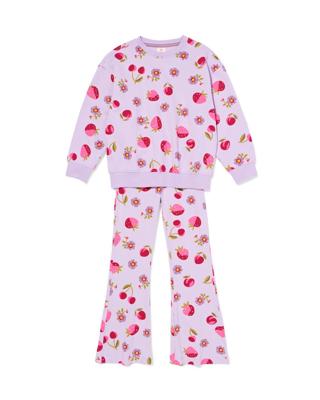 HEMA Kinderkledingset comfy fit jersey fruit paars (paars)