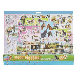 Paarden stickers set - voor kinderen - 500 stuks - paardenliefhebber artikelen    -