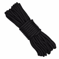 Touw - 2x - zwart - stevig koord - 9 mm - 15 meter - camping/ outdoor - nylon