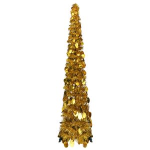 VidaXL Kunstkerstboom pop-up 120 cm pet goudkleurig