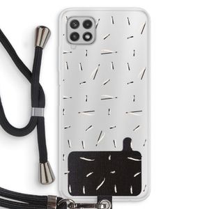 Hipster stripes: Samsung Galaxy A22 4G Transparant Hoesje met koord