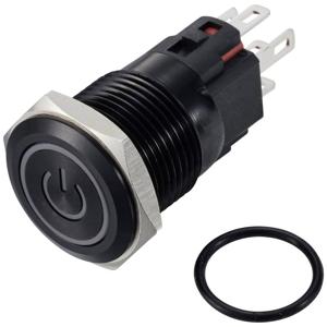 TRU COMPONENTS TC-12647464 Drukschakelaar 250 V/AC 3 A 1x uit/(aan) IP65 Rood Continu Aluminium (geëloxeerd) 1 stuk(s)