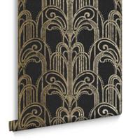 Graham & Brown - Vliesbehang - Art Deco Black Gold - 10mx53cm - thumbnail