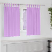 Gordijnen met gordijnen 2 pcs Paars Polyester Gordijnen met gordijnen 2 pcs Paars Polyester