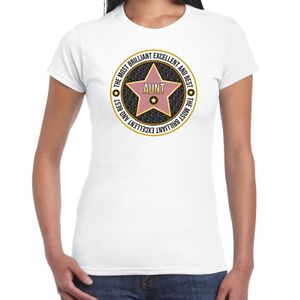 Cadeau t-shirt voor dames - aunt/tante - wit - bedankje - verjaardag