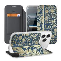 iPhone 17 Pro Max Smart Cover Hoesje Beige Flowers