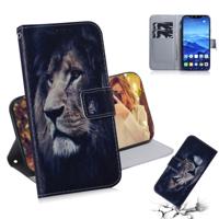 Leeuw patroon gekleurde tekening horizontale Flip lederen case voor Huawei mate 20 lite met houder & card slots & portemonnee
