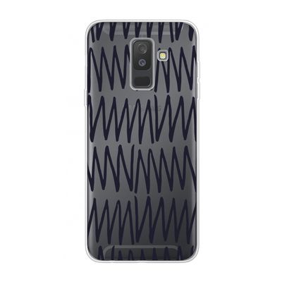Marrakech Zigzag: Samsung Galaxy A6 Plus (2018) Transparant Hoesje