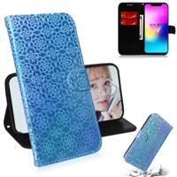 Voor LG W10 effen kleur kleurrijke magnetische Buckle horizontale Flip PU lederen draagtas met houder & kaartsleuven & portemonnee & Lanyard (blauw)
