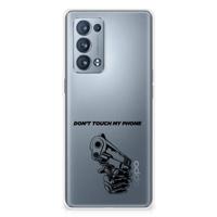 OPPO Reno 6 Pro Plus 5G Silicone-hoesje Gun Don't Touch My Phone