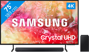 Samsung Crystal UHD 75DU7100 (2024)  + Soundbar