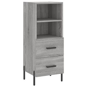 The Living Store Dressoir - Modern - Kast - 34.5 x 34 x 90 cm - Grijs Sonoma Eiken