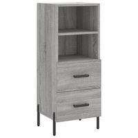 The Living Store Dressoir - Modern - Kast - 34.5 x 34 x 90 cm - Grijs Sonoma Eiken - thumbnail