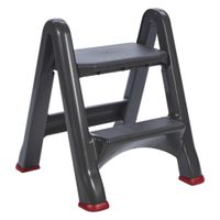 Curver Opstapje Inklapbaar 49.5x17.2x64 cm Antraciet/Rood Curver Opstapje Inklapbaar 49.5x17.2x64 cm Antraciet/Rood