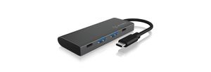 RaidSonic IB-HUB1428-C31 interface hub USB 3.2 Gen 2 (3.1 Gen 2) Type-C 10000 Mbit/s Antraciet, Zwart