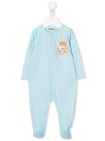 Moschino Kids pyjama en coton à imprimé Teddy Bear - Bleu