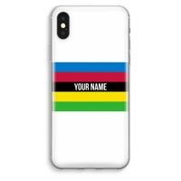 WK Wielrennen: iPhone XS Max Transparant Hoesje