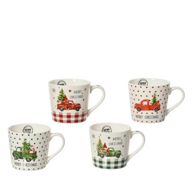Kerstmok porselein Ø9,8xH8,8cm