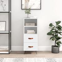 Dressoir 34,5x34x90 cm bewerkt hout wit - thumbnail