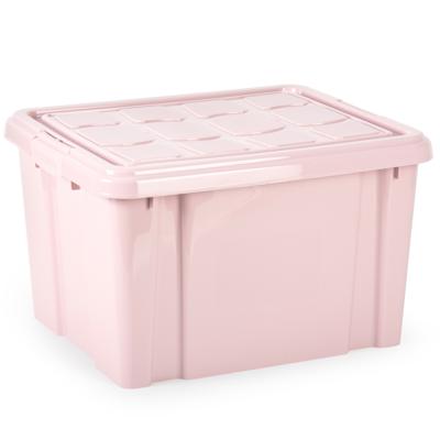 Multi Storage Opslagbox met deksel - roze - 25 liter - 42 x 25 x 30 cm - kunststof