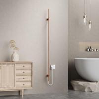 Belrad Rod staafhanddoekdroger - 150x6,3x12,7 cm - elektrisch - enkel - 60w - 2,5cm - geborsteld koper HS1500BC