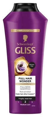 Schwarzkopf Gliss Full Hair Wonder Fullness Shampoo Silicon Free 2