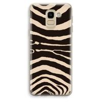 Arizona Zebra: Samsung Galaxy J6 (2018) Transparant Hoesje - thumbnail