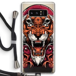 Tiger and Rattlesnakes: Samsung Galaxy Note 8 Transparant Hoesje met koord