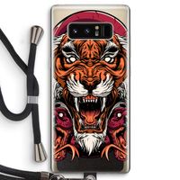 Tiger and Rattlesnakes: Samsung Galaxy Note 8 Transparant Hoesje met koord