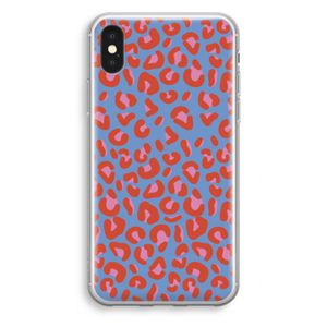 Leopard blue: iPhone XS Transparant Hoesje