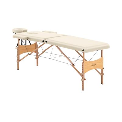 Opklapbare massagetafel - 185 x 60 x 62-86 cm - 220 kg - Beige