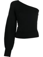 IRO blouse nervurée à une épaule - Noir