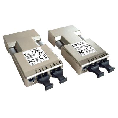 LINDY DVI-D Extender, Transmitter and Receiver DVI-D-extender DVI Via glasvezelkabel 500 m