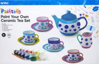 Kleur je eigen keramiek thee setje.Leuke thee set met theekan Kleur je eigen keramiek thee setje.Leuke thee set met theekan