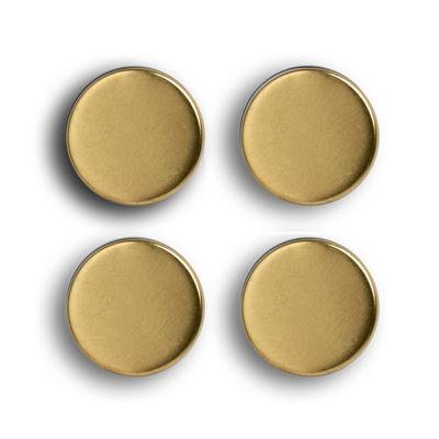 Zeller Magneten - extra sterk - 4x stuks - goud - 2 cm - voor whiteboard en koelkast