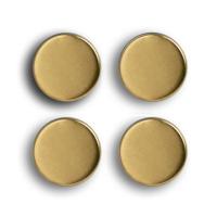 Zeller Magneten - extra sterk - 4x stuks - goud - 2 cm - voor whiteboard en koelkast