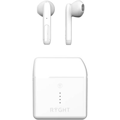 RYGHT NEMESIS+ In Ear oordopjes Bluetooth Wit Headset, Volumeregeling, Touchbesturing