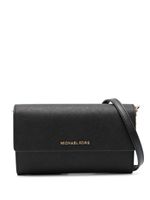 Michael Michael Kors pochette en cuir à plaque logo - Noir - thumbnail