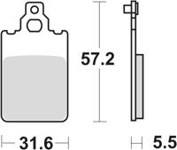 TRW Brake pad mcb 578 organic standard