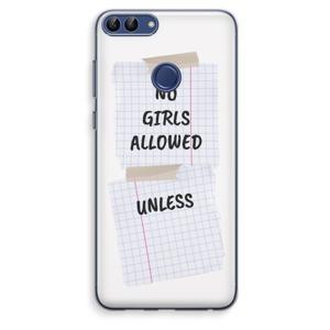 No Girls Allowed Unless: Huawei P Smart (2018) Transparant Hoesje