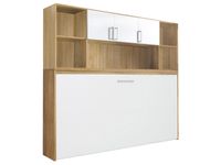 Opklapbed ALBANO 90x200 cm wit/lava grijs met opzetkast Opklapbed ALBANO 90x200 cm wit/lava grijs met opzetkast