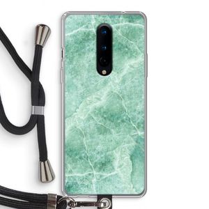 Groen marmer: OnePlus 8 Transparant Hoesje met koord