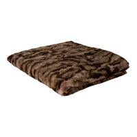 Clarisse Brown kunstbont plaid rechthoekig L