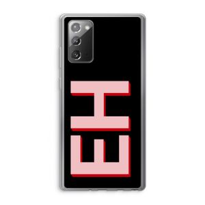 Monogram: Samsung Galaxy Note 20 / Note 20 5G Transparant Hoesje