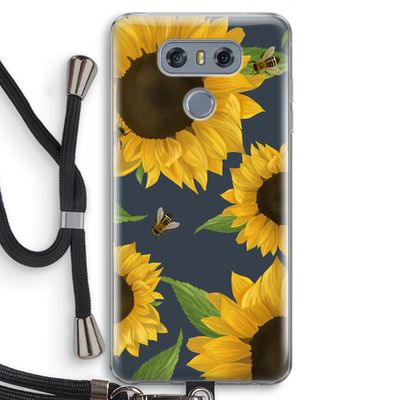 Sunflower and bees: LG G6 Transparant Hoesje met koord