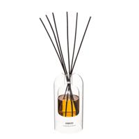 Geurstokjes in luxe glazen houder - Amber - 150 ml - geurverspreider - interieurparfum