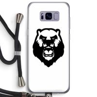Angry Bear (white): Samsung Galaxy S8 Plus Transparant Hoesje met koord Angry Bear (white): Samsung Galaxy S8 Plus Transparant Hoesje met koord